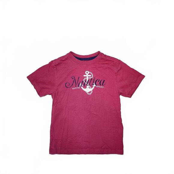Nautica Kids Short Sleeve T-Shirt - Red Anchor Design - Picture 1 of 5